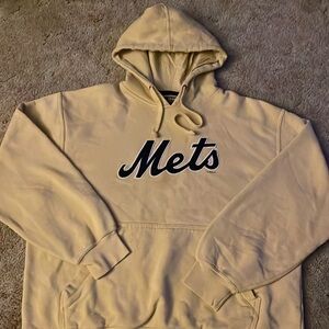 Vintage NY Mets Yellow Hoodie Large